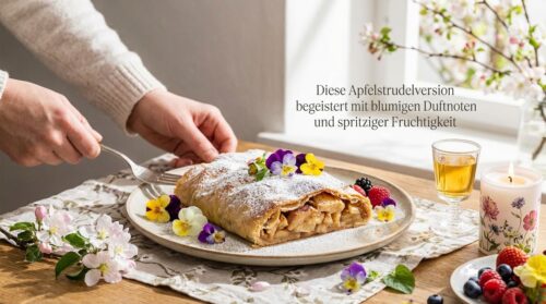 Diese Apfelstrudelversion begeistert mit blumigen Duftnoten und spritziger Fruchtigkeit