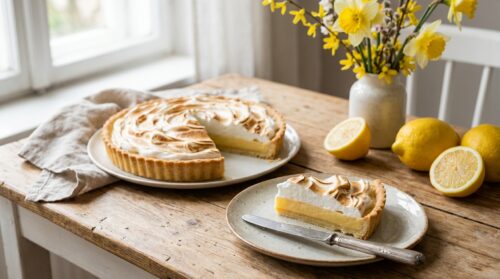 Frisch und knusprig: Die Zitronen-Baiser-Tarte weckt den Frühling in Ihnen