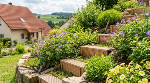 Hangbegrünung kinderleicht: Blumen-Treppenstufen für weniger als 20 € pro Quadratmeter anlegen