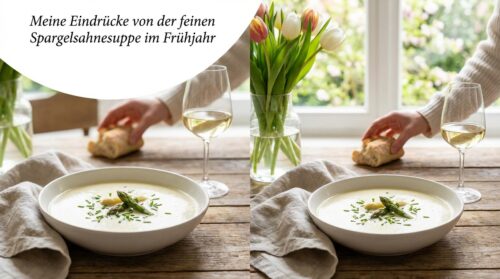 Meine Eindrücke von der feinen Spargelsahnesuppe im Frühjahr