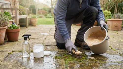 Moos auf der Terrasse? Mit diesem Küchen-Trick verschwindet es sofort und für immer